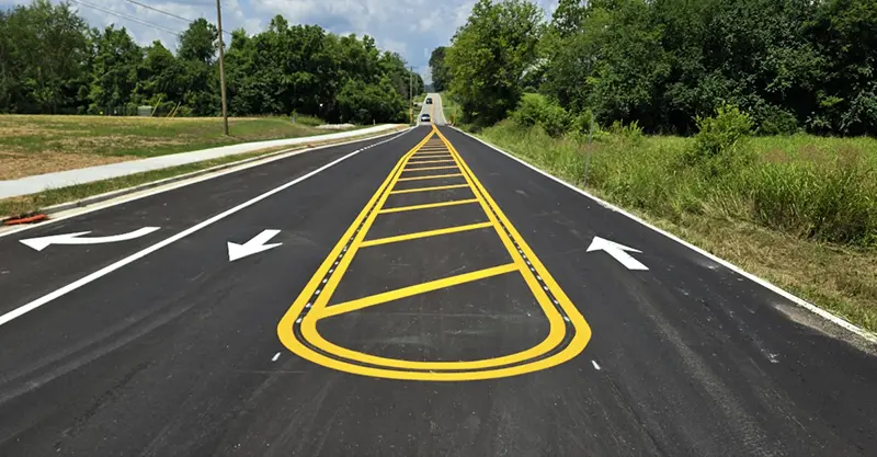 Thermoplastic Road Lane Striping